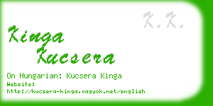kinga kucsera business card